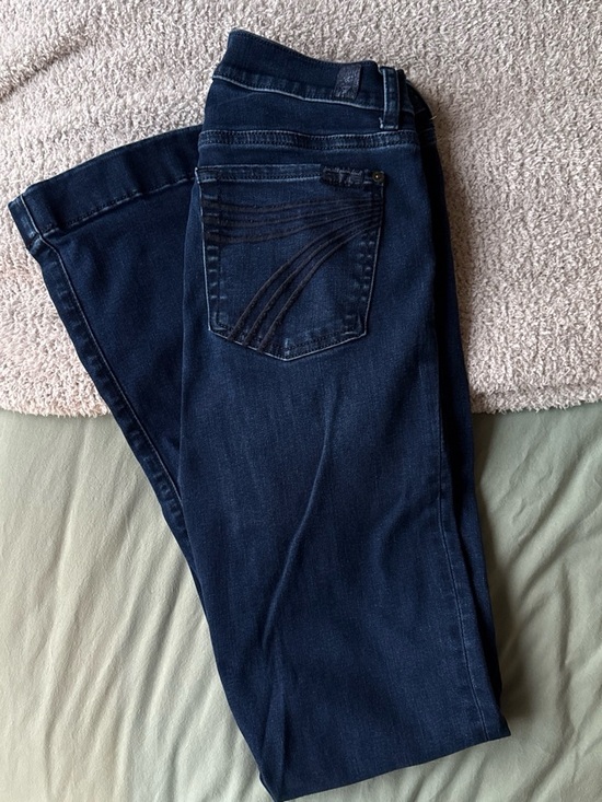 7 For All Mankind Denim - 7 For All Mankind Dark Blue Bootcut Jeans
